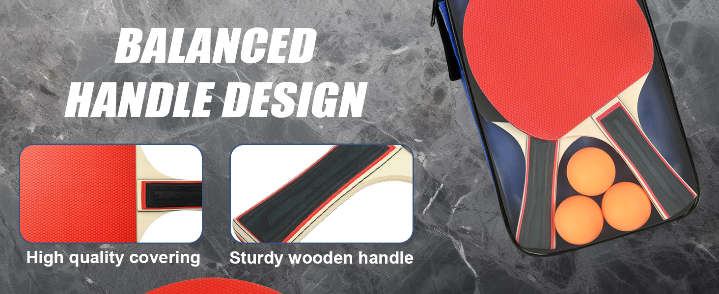 Набір для настільного тенісу Flintronic: 2 ракетки + 3 м'ячі, з сумкою для початківців та професіоналів (#2 Upgrade Black)