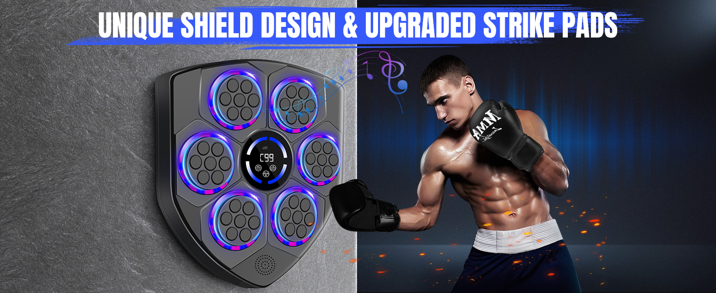 Музична боксерська машина для дітей та дорослих, Bluetooth бокс-автомат з рукавичками, електронна боксерська машина для домашнього фітнесу, тренування в приміщенні, стиль 4