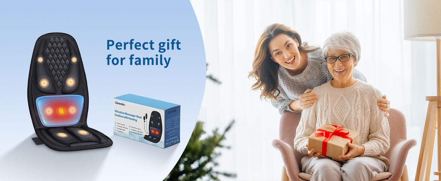 Масажне подушечка для спини з глибокою проникаючою вібрацією, охолодження/підігрів, 2 режими, для зняття м'язової втоми та стресу (Чорний сатин)