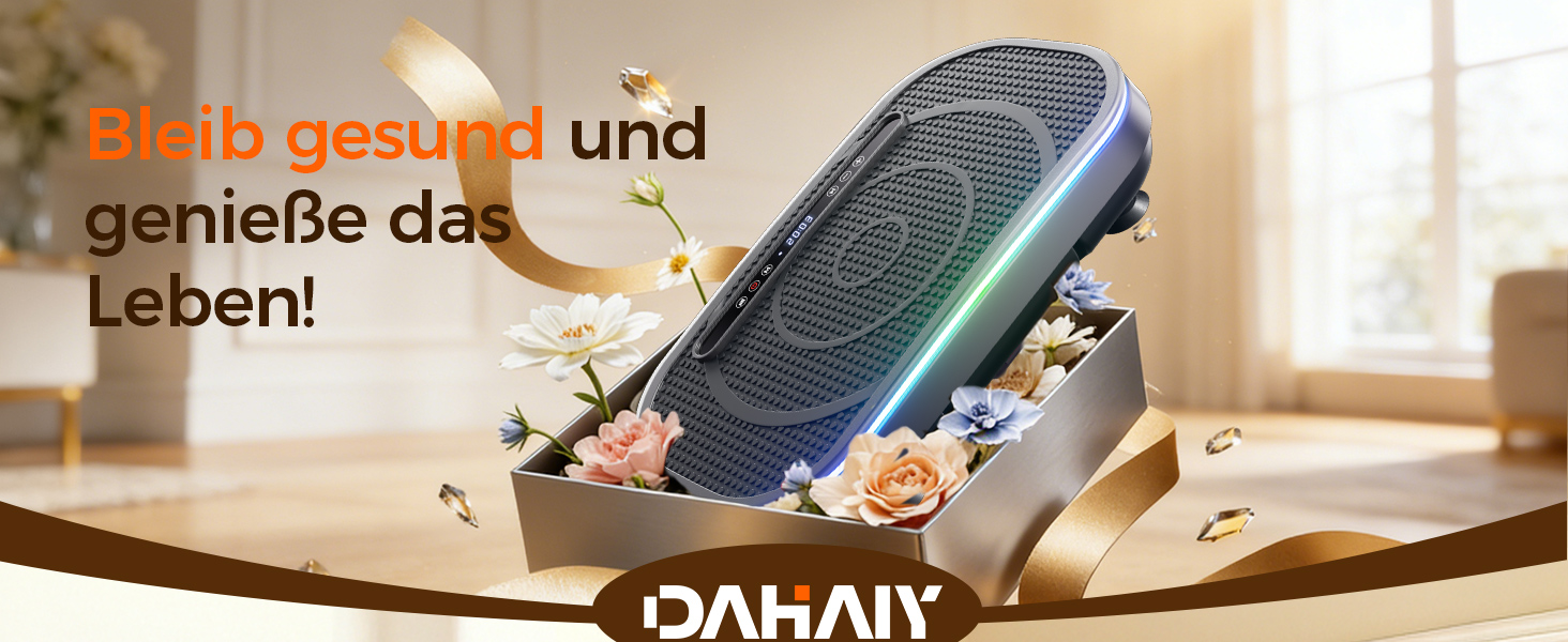 Віброплатформа для фітнесу вдома Rüttelplatte – вібраційна платформа для релаксації та спорту, 120 рівнів інтенсивності для тренувань всього тіла (Сіра)