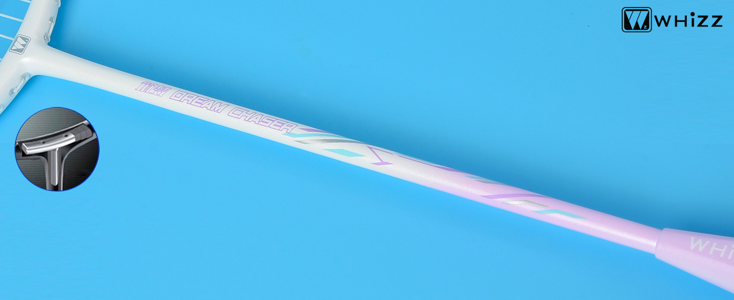 Набір для бадмінтону WHiZZ Carbon: ракетка графітова, воланчики, намотка, сумка (фіолетовий)