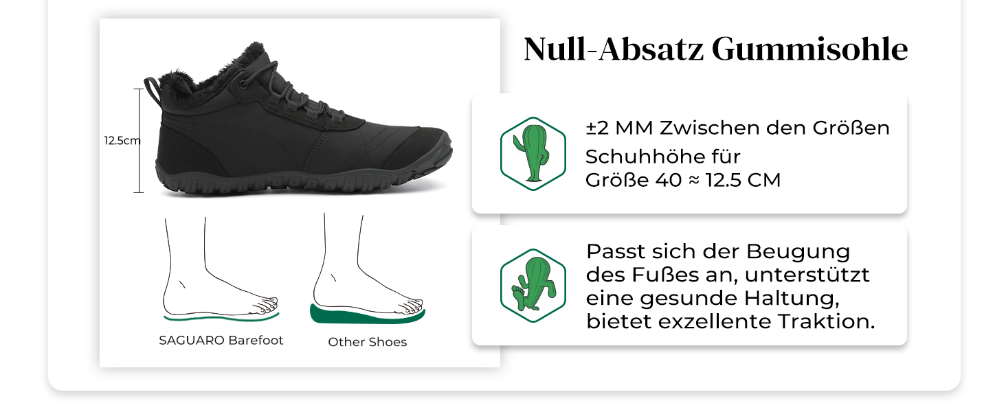 Зимові шкарпетки-тапки без шнурів SAGUARO для жінок та чоловіків, тепла підкладка, розмір EU 36-48, чорний