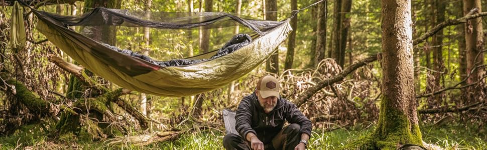 Гамак Amazonas Ultra-Light Moskito-Traveller Quilted з утеплювачем (+5°C) 2.75x1.4м, вага 0.95кг, до 200кг
