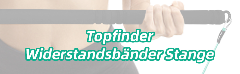 Штанга Topfinder зі стрічками опору для пілатесу та йоги