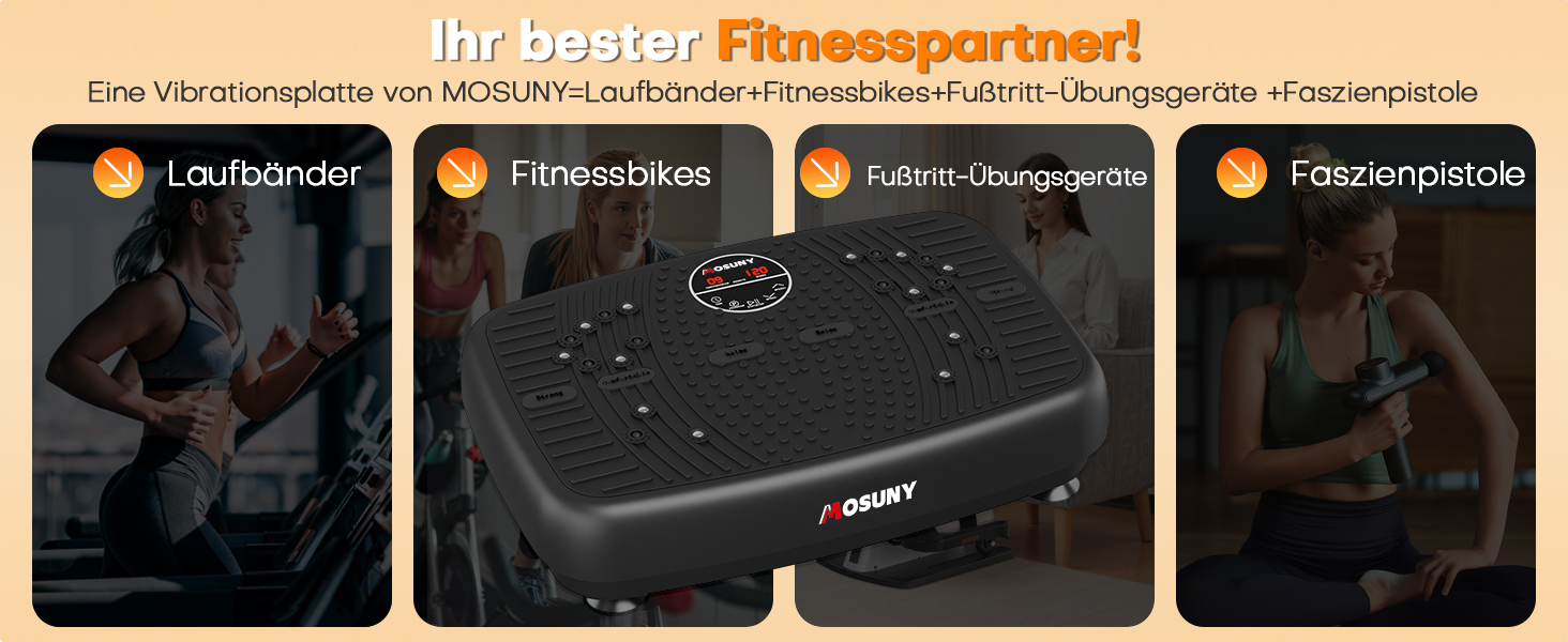 Вібраційна платформа MOSUNY з подвійним мотором для схуднення, тренувань всього тіла та нарощування м'язів - масажер, 450 LBS, для дому