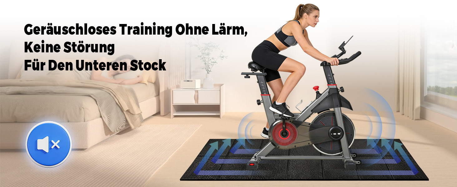 Складаний килимок для захисту підлоги під бігову доріжку та тренажери (200x90 см), товщина 6 мм, протиковзкий та амортизаційний мат для крос-тренажера, йоги та фітнесу