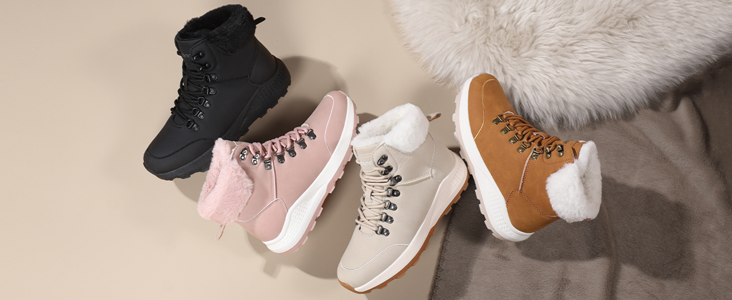 Жіночі зимові черевики: утеплені снігоступи, трекінгові черевики для хайкінгу (жовті, 38 EU)