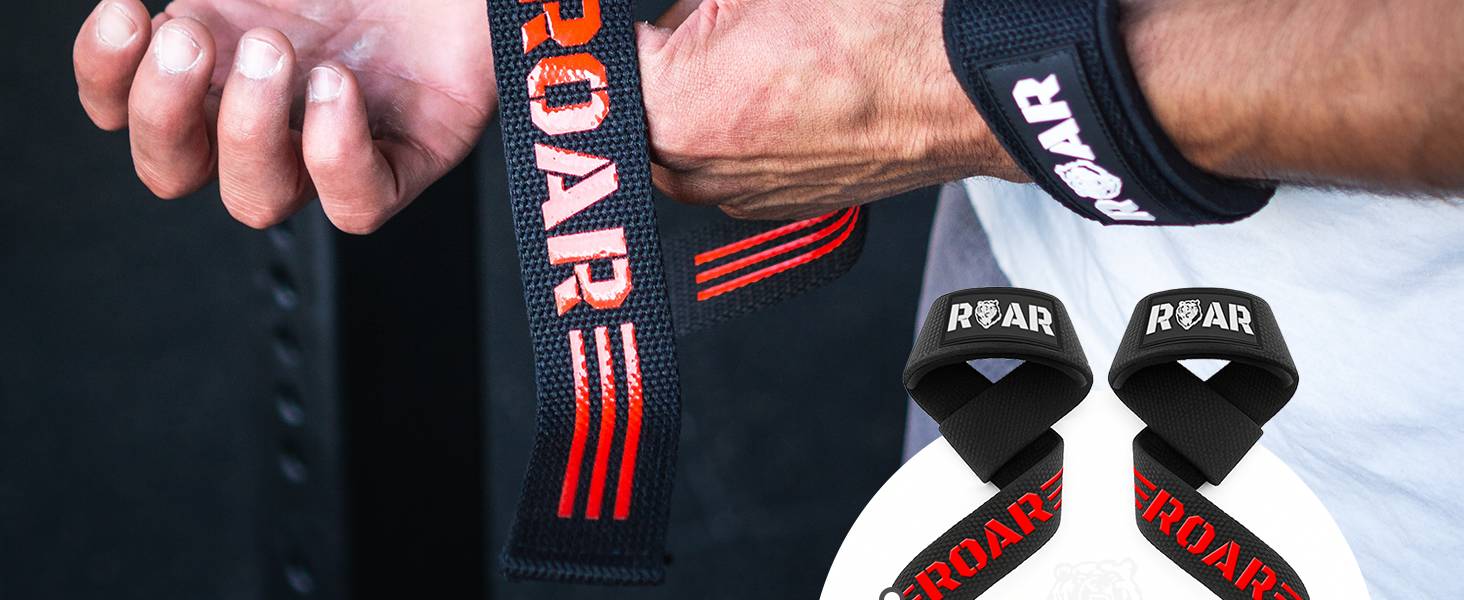 Roar® гучномовні ремені для силових тренувань, бодібілдингу, фітнесу - ремені для підйому штанги - для жінок та чоловіків сірого кольору