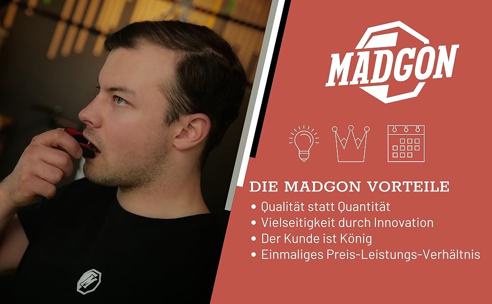 Капа для боксу MADGON Premium – захист зубів для MMA, боксу, кікбоксингу, хокею, футболу. Чорно-біла, з кейсом
