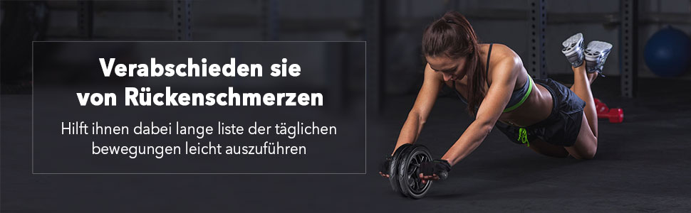 Ролер для пресу з товстою килимком для колін та комфортними ручками для ефективних тренувань вдома