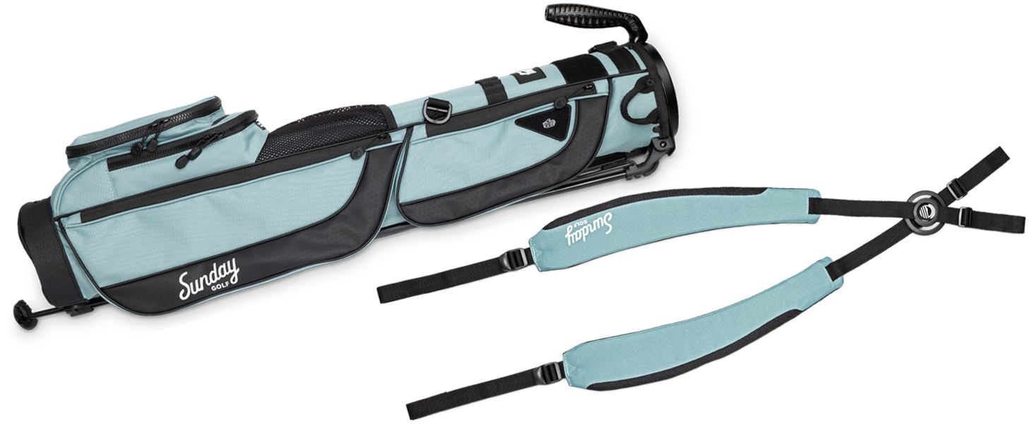 Гольф сумка Sunday Golf Loma XL: легка, з ременем та стійкою – для пітч-н-пут, Par 3 та Executive курсів