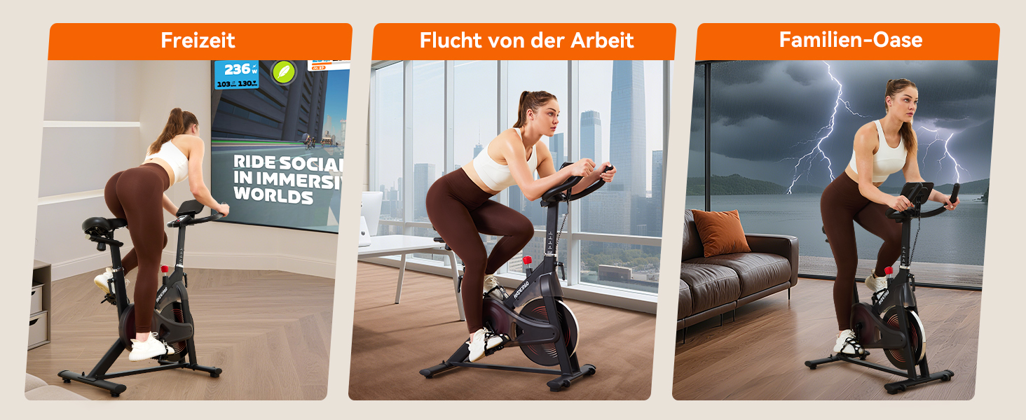 Велотренажер HXD-ERGO з регульованим магнітним опором, кардіотренування, фітнес-велосипед, 150 кг, чорний та червоний