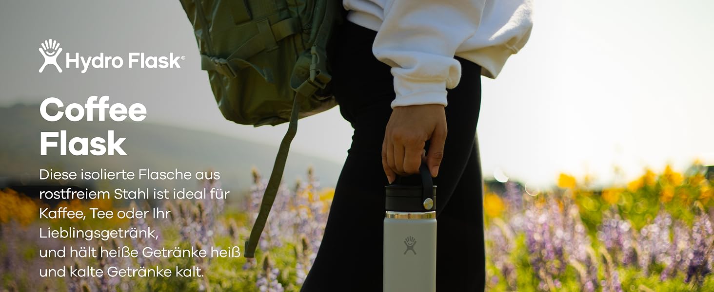 Термос Hydro Flask 473 мл з вакуумною ізоляцією зі сталі нержавіюючої, герметична кришка Flex Sip, для кави та напоїв, колір Agave