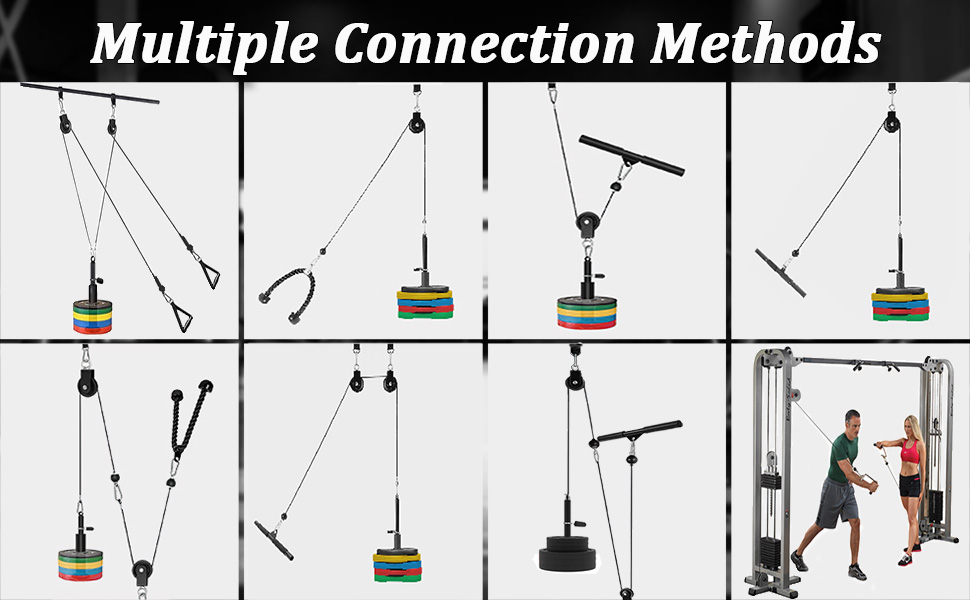 Фітнес-набір Favuit Cable Pull Lat Pulldown, канат на трицепс, шків DIY