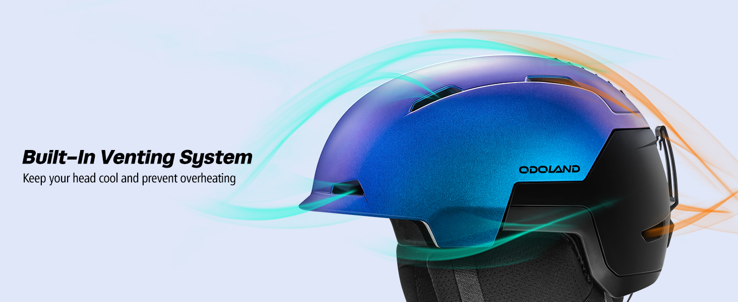 Шолом гірськолижний/сноубордичний Odoland, унісекс, чорний, регульований, для дорослих та підлітків