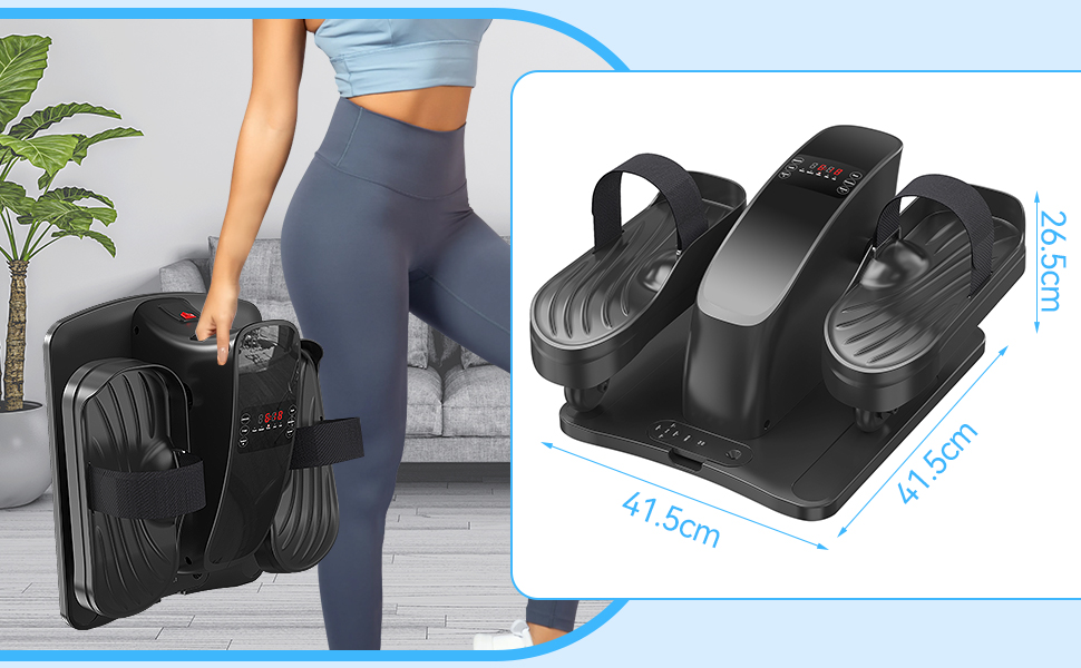 Еліптичний тренажер для сидіння, крос-тренажер, тренажер для ніг, моторизований педальний тренажер з пультом дистанційного керування та LCD дисплеєм, тренажери для дому для людей похилого віку та дорослих, спортивне обладнання для дому E3