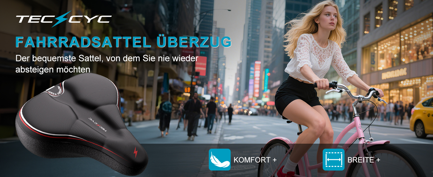 Покриття на велосипедний сідло з двошаровою піною Memory Foam, ергономічне крісло для велосипеда, для жінок та чоловіків. Підходить для більшості велосипедів. Перед покупкою виміряйте сідло. YG57