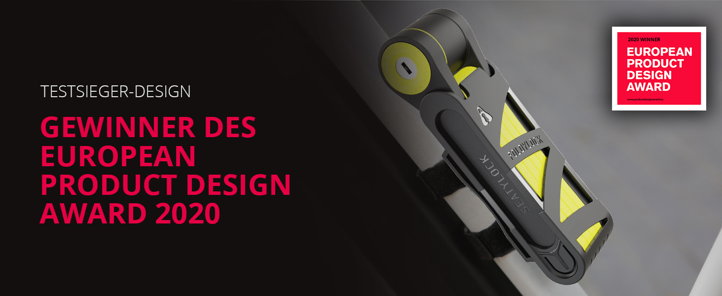 Складаний велосипедний замок FoldyLock Compact з ключем та кріпленням, 85 см – високий рівень безпеки для електровелосипеда, самоката та велосипеда