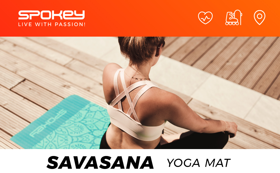 Килимок для йоги Spokey Savasana Пробка/TPE 183x60x0,4 см не ковзає