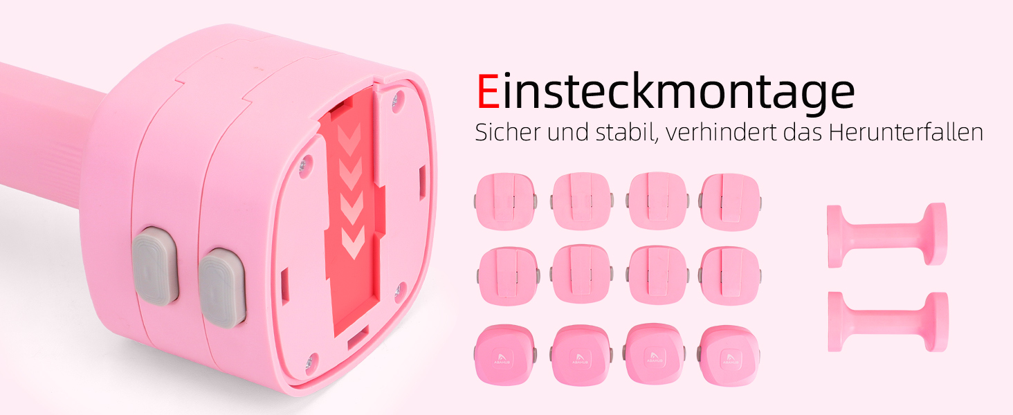 Набір гантелей Abahub 4-в-1, регульовані штанги для дому, фітнесу та силових тренувань. Ідеально для жінок та початківців, рожеві гантелі 1-2.5 кг (2 шт.)