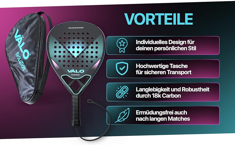 Ракетка для падел [18k Карбон, Легка] Професійна, для Турнірів, Діамант, Зручна Ручка, Унісекс + Чохол