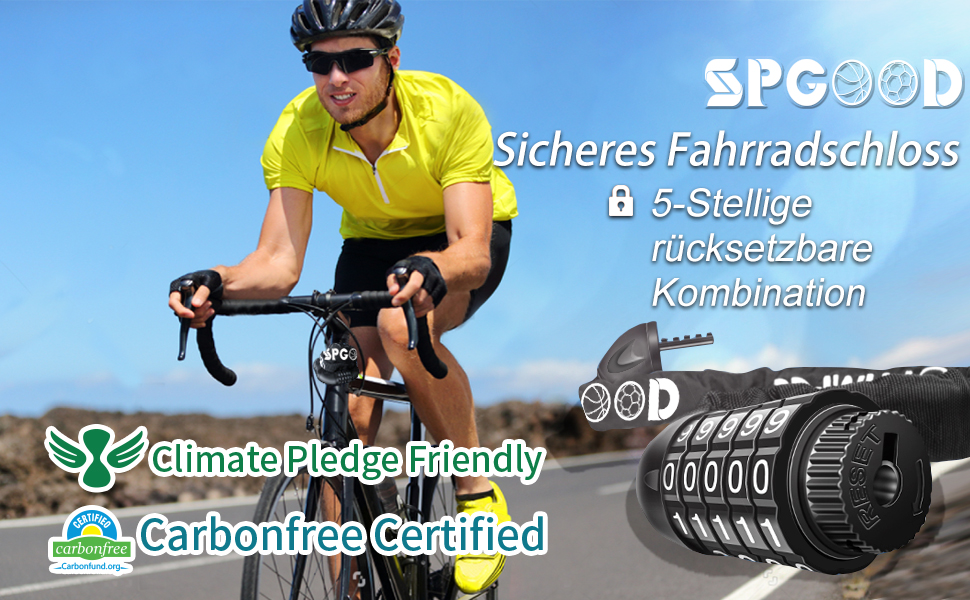 Замок для велосипеда з кодом (14 кольорів), ланцюговий замок, сталевий, висока безпека, A-чорний