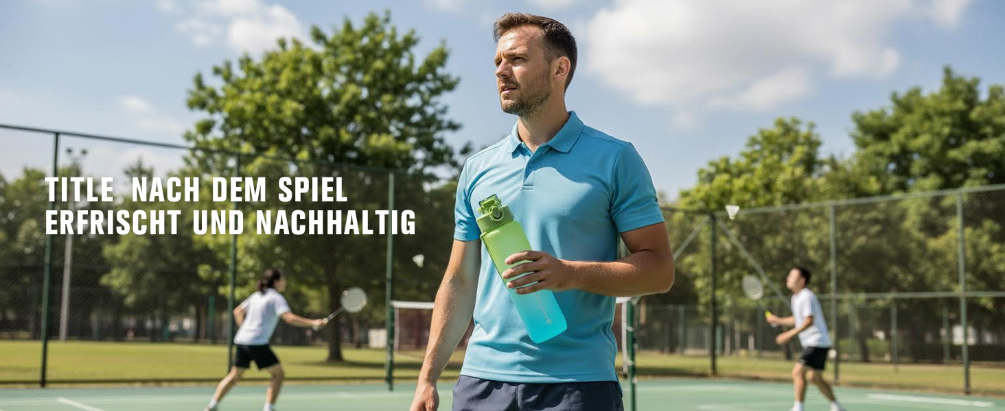 Спортивна пляшка для води AOPREL 1Л з фільтром, Tritan BPA-free, герметична пляшка для фітнесу, походів та офісу, зелена