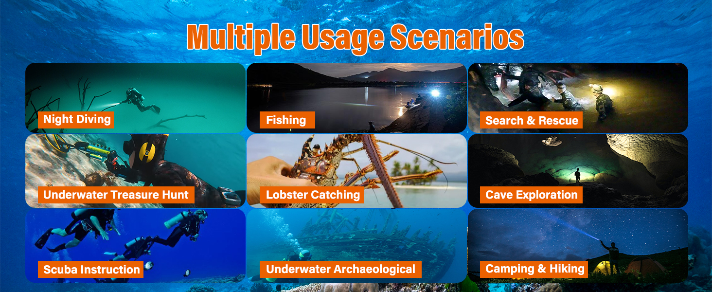 Ліхтар підводний ORCATORCH D710, 3000 люмен, IP68, 150м, з індикатором заряду