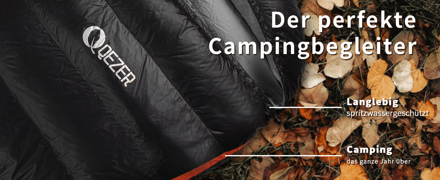 Спальний мішок пуховий, зимовий, преміум-якість 600FP+, 12°C -24°C, для кемпінгу, трекінгу та активного відпочинку, 3-4 сезони, темно-синій/червоний