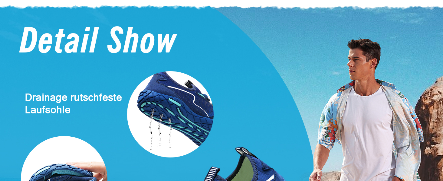 Водні шкарпетки WateLves: чоловічі та жіночі, для плавання, серфінгу, дайвінгу, фітнесу, 42 EU, блакитні