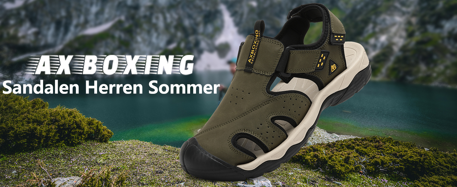 Чоловічі сандалі AX BOXING для трекінгу та спорту, зелені, розмір 44 EU