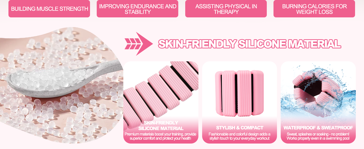 Набір фітнес-ваги для ніг та рук (2 шт., по 0,5 кг) - ваги-манжети для рук, ніг, 1 кг, регульовані. Підходять для фітнесу, йоги, пілатесу, аеробіки, ходьби, плавання. Чорний колір.