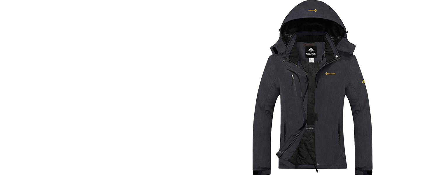 Куртка GEMYSE для чоловіків, водонепроникна, вітронепроникна, з підкладкою, зимова, з капюшоном, для спорту, відпочинку, активного відпочинку, графітово-сіра, XXL