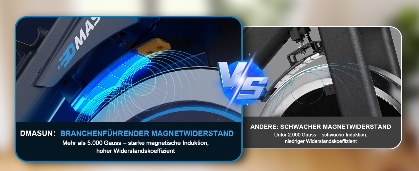 Велотренажер DMASUN з магнітним опором, тихий та стабільний, ергометр з сумісністю з додатком та LCD-монітором, покращений велотренажер для дому, 180 кг, блакитний