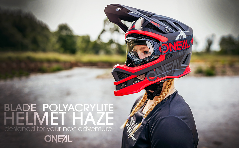 Шолом для гірського велосипеда O'NEAL Blade Polyacrylite, MTB, даунхіл, ABS корпус, вентиляція, Dri-Lex, для дорослих, бірюзово-жовтий, розмір S