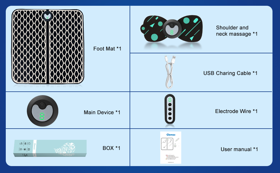 Масажер EMS для ніг і спини - портативний, USB, для зняття болю