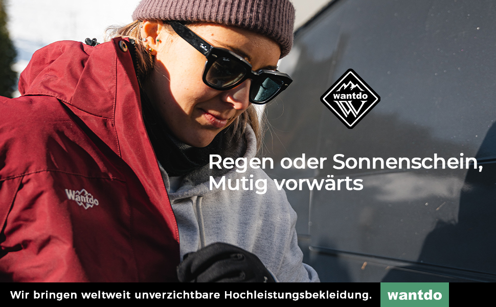 Жіноча водонепроникна куртка Wantdo для катання на лижах з капюшоном та флісовою підкладкою, зелена