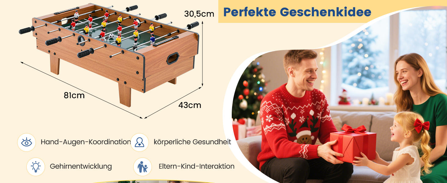DREAMADE 4-в-1 міні-ігровий стіл: футбол, хокей, більярд, теніс. Ідеально для дітей та дорослих