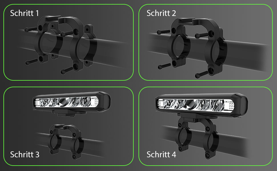Фара велосипедна Milool 2600 люменів USB-C, 5 LED, 3 режими, алюміній, чорна