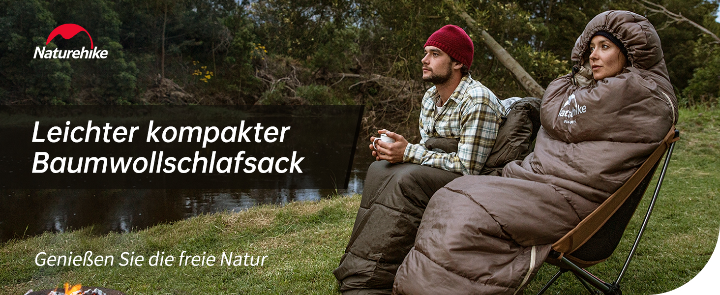 Спальний мішок Naturehike з капюшоном, ковдровий, для кемпінгу, легкий та зручний, ідеальний для подорожей та outdoor-активностей, зелений (7~11°C)