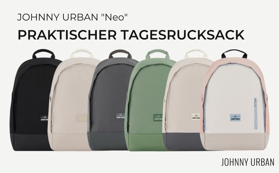Рюкзак Johnny Urban Neo для жінок і чоловіків, спортивний міський рюкзак з відділенням для ноутбука 16 дюймів, водовідштовхувальний, для школи, роботи та університету