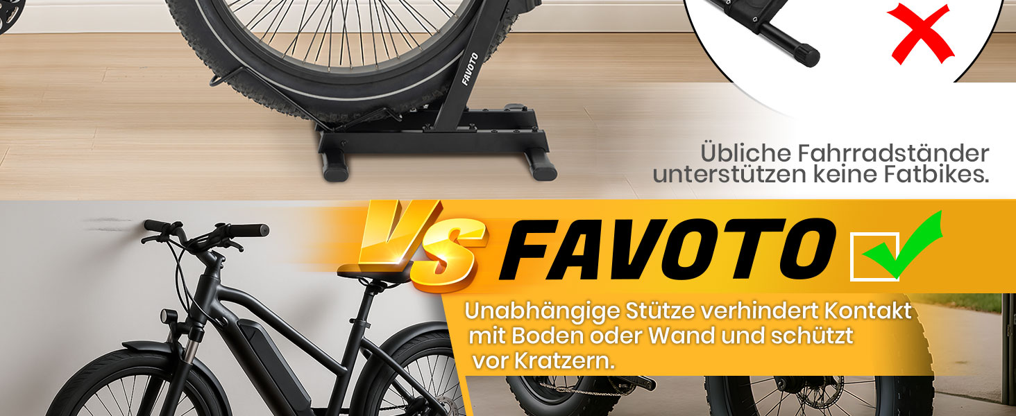 Підставка для електровелосипеда Favoto - утримувач для шосейної та звичайної велосипедів (20-29 дюймів, до 38 кг)