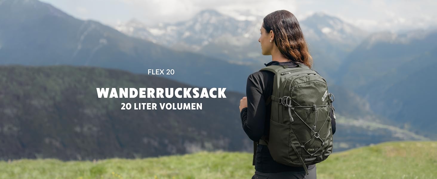 Туристичний рюкзак 20 л Flex Premium з вентиляцією спини, питною системою та дощовим чохлом – трекінговий рюкзак з дихаючого поліестеру 3D Air Mesh, з поясним ременем, оливковий