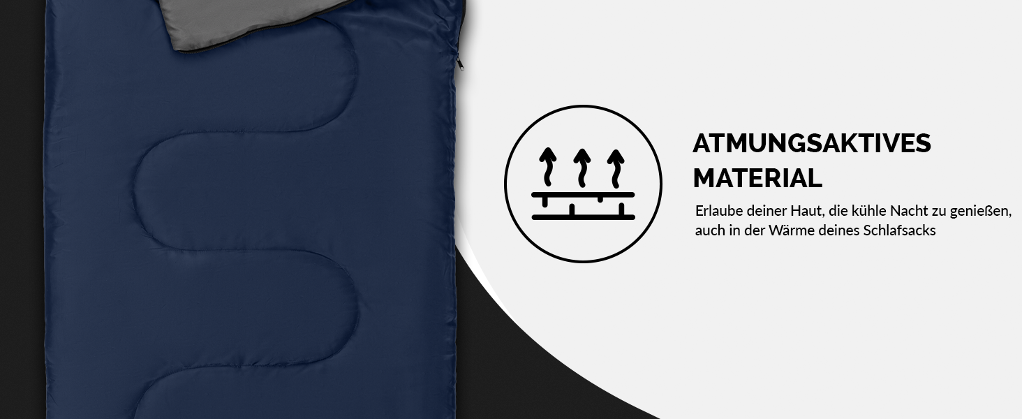 Спальний мішок туристичний з капюшоном до -3°C з подушкою - Outdoor зимовий та літній спальний мішок 3-4 сезони (75 x 220 см) - Гірський спальний мішок для жінок та чоловіків (теплий) Синій 150GSM, без капюшону