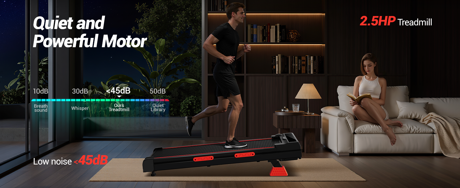 Walking Pad з нахилом 15% та швидкістю 10 км/год: компактний біговий тренажер для дому та офісу, LED-дисплей, пульт дистанційного керування, 2.5PS, максимальне навантаження 136 кг, тиха робота