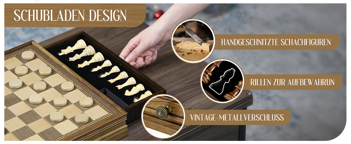 Шахи магнітні 2 в 1 Peradix з шахами-шашками з дерева, 32 см, з ящиком для фігур, для дітей та дорослих