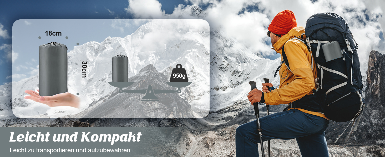 Ізомат FTSMTK самонадувна з помпою, 12 см товщина, для кемпінгу, ультралегка, компактна, надувна, спальний килимок для відпочинку на природі сірого кольору