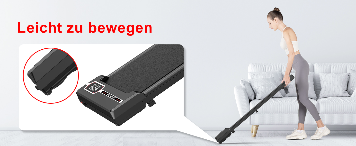 Walking Pad Laufpad - Біговий килимок для дому (Gehband Walkpad) чорного кольору