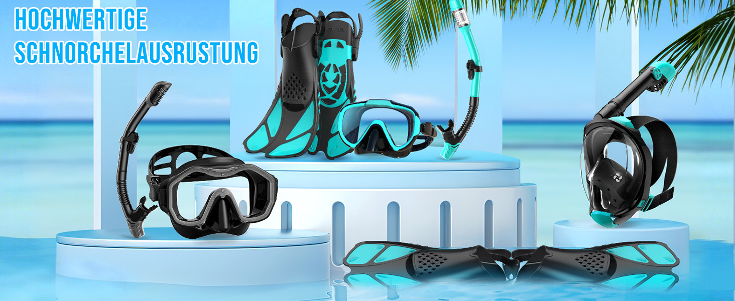 Ласти для плавання Schnorchelflossen регульовані, дорослі, компактні (S/M, темно-зелені) для дайвінгу, снорклінгу та тренувань з сіткою