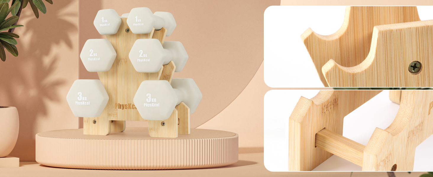 Набір гантелей Kurzhanel-Set 30 кг з підставкою для дому та фітнес-залу | Küstenbrise (12 кг, Sand Stone)